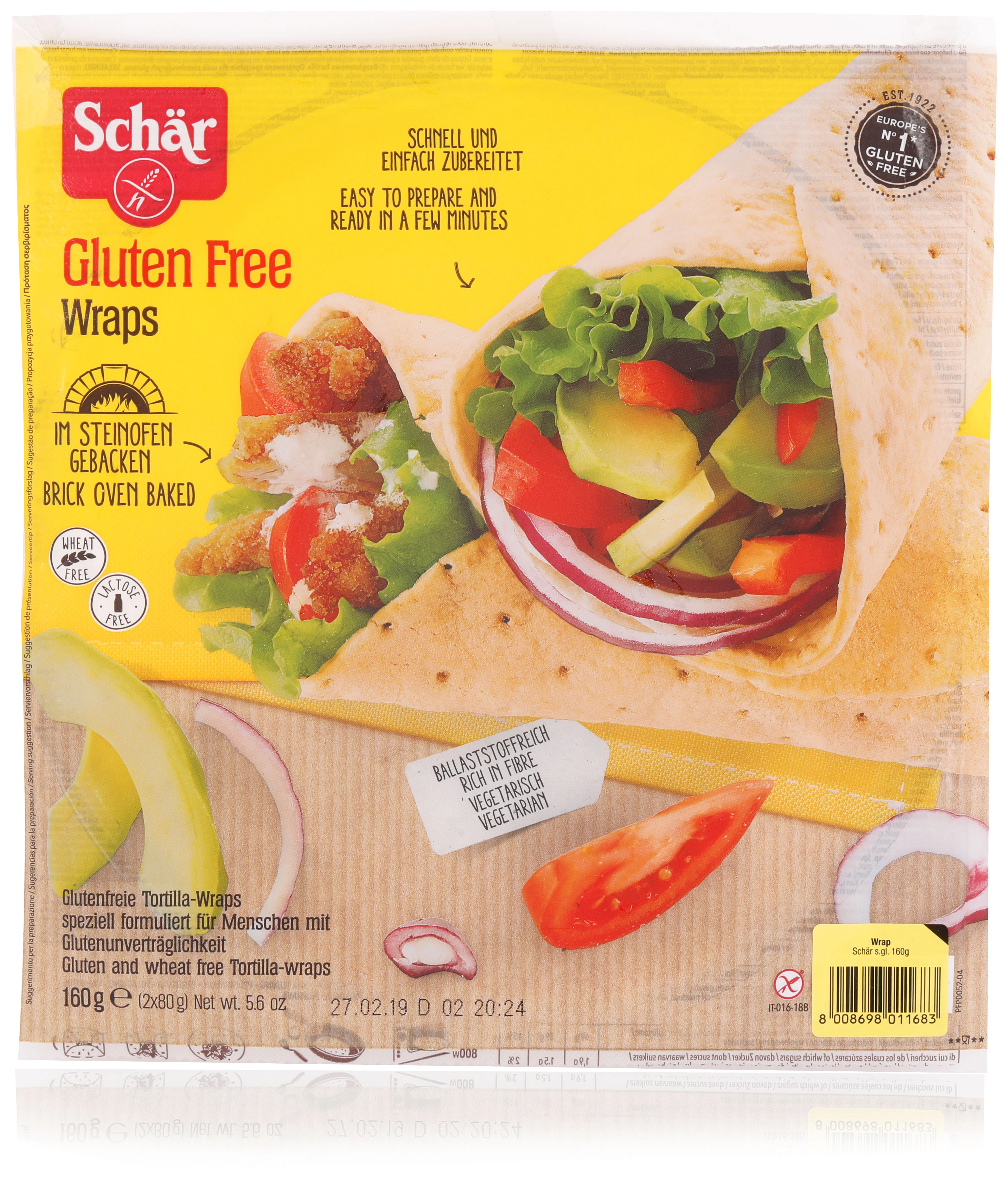 Tortilje (sert. bez glutena) 160 g Schar